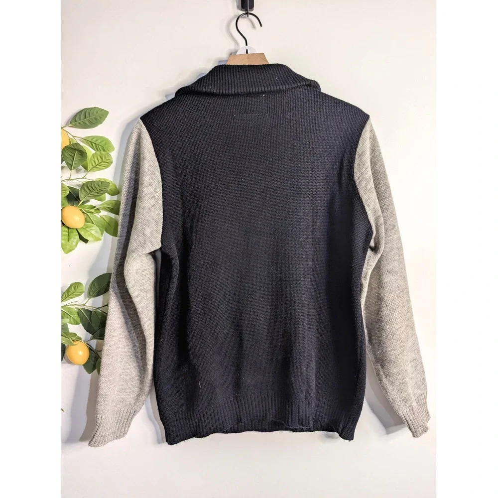 Vintage STOBI Quarter Zip Sweater 100% Wool Sz M - Picture 3 of 3